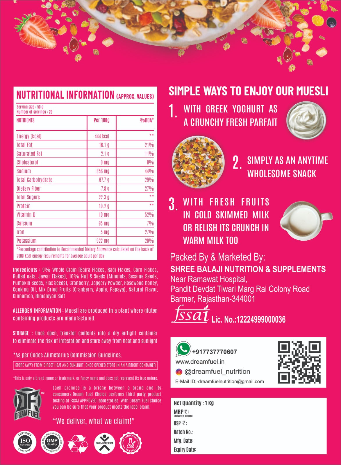 HIGH PROTEIN MUESLI